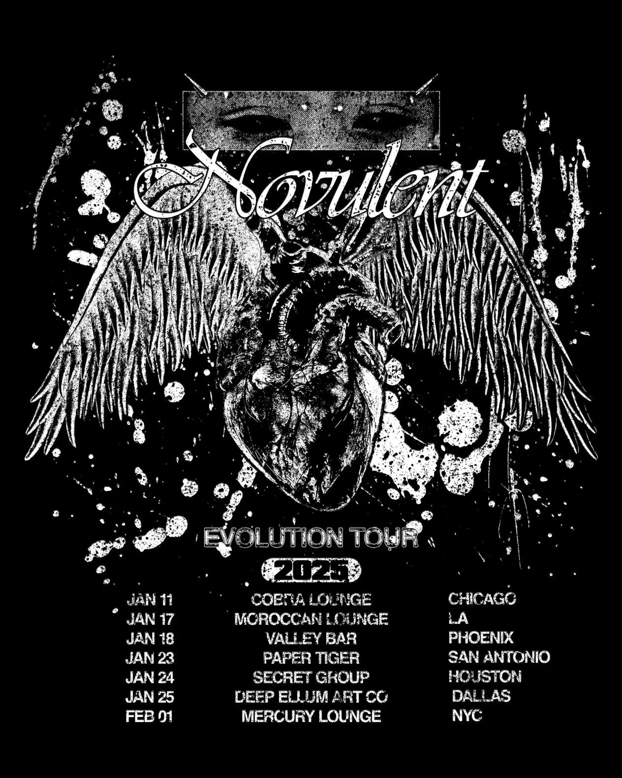 Novulent 2026 tour poster